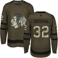 Adidas Chicago Blackhawks #32 Michal Rozsival Green Salute to Service Stitched NHL Jersey