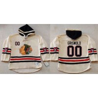 Chicago Blackhawks #00 Clark Griswold Cream Heavyweight Pullover Hoodie Stitched NHL Jersey