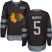 Adidas Chicago Blackhawks #5 Connor Murphy Black 1917-2017 100th Anniversary Stitched NHL Jersey