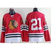 Mitchell And Ness 1960-61 Chicago Blackhawks #21 Stan Mikita Red Throwback Stitched NHL Jersey