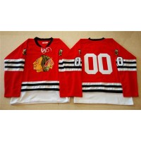 Mitchell And Ness 1960-61 Chicago Blackhawks #00 Clark Griswold Red Stitched NHL Jersey