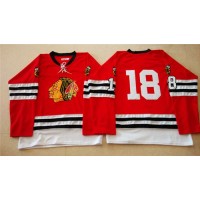 Mitchell And Ness 1960-61 Chicago Blackhawks #18 Denis Savard Red Stitched NHL Jersey