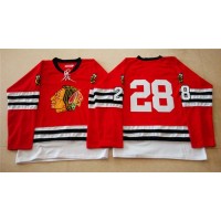 Mitchell And Ness 1960-61 Chicago Blackhawks #28 Steve Larmer Red Stitched NHL Jersey