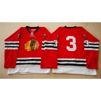 Mitchell And Ness 1960-61 Chicago Blackhawks #3 Keith Magnuson Red Stitched NHL Jersey