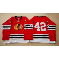Mitchell And Ness 1960-61 Chicago Blackhawks #42 Joakim Nordstrom Red Stitched NHL Jersey