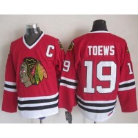 Chicago Blackhawks #19 Jonathan Toews Red CCM Throwback Stitched NHL Jersey