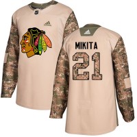 Adidas Chicago Blackhawks #21 Stan Mikita Camo Authentic 2017 Veterans Day Stitched NHL Jersey