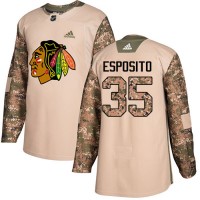 Adidas Chicago Blackhawks #35 Tony Esposito Camo Authentic 2017 Veterans Day Stitched NHL Jersey