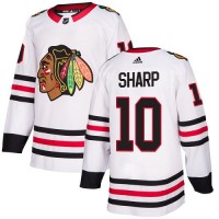 Adidas Chicago Blackhawks #10 Patrick Sharp White Road Authentic Stitched NHL Jersey