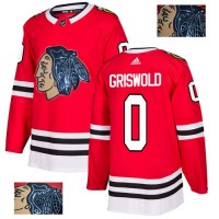 Adidas Chicago Blackhawks #00 Clark Griswold Red Home Authentic Fashion Gold Stitched NHL Jersey