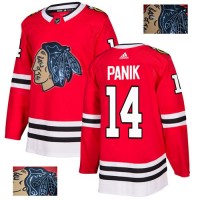 Adidas Chicago Blackhawks #14 Richard Panik Red Home Authentic Fashion Gold Stitched NHL Jersey