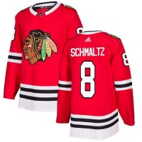 Adidas Chicago Blackhawks #8 Nick Schmaltz Red Home Authentic Stitched NHL Jersey