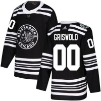Adidas Chicago Blackhawks #00 Clark Griswold Black Authentic 2019 Winter Classic Stitched NHL Jersey