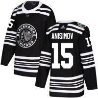 Adidas Chicago Blackhawks #15 Artem Anisimov Black Authentic 2019 Winter Classic Stitched NHL Jersey