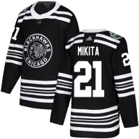 Adidas Chicago Blackhawks #21 Stan Mikita Black Authentic 2019 Winter Classic Stitched NHL Jersey