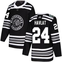 Adidas Chicago Blackhawks #24 Martin Havlat Black Authentic 2019 Winter Classic Stitched NHL Jersey