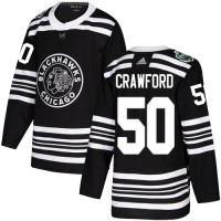 Adidas Chicago Blackhawks #50 Corey Crawford Black Authentic 2019 Winter Classic Stitched NHL Jersey