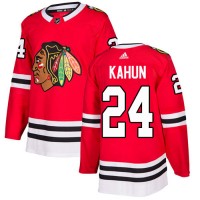 Adidas Chicago Blackhawks #24 Dominik Kahun Red Home Authentic Stitched NHL Jersey
