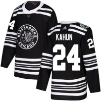 Adidas Chicago Blackhawks #24 Dominik Kahun Black Authentic 2019 Winter Classic Stitched NHL Jersey