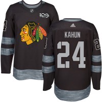 Adidas Chicago Blackhawks #24 Dominik Kahun Black 1917-2017 100th Anniversary Stitched NHL Jersey