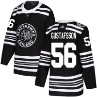Adidas Chicago Blackhawks #56 Erik Gustafsson Black Authentic 2019 Winter Classic Stitched NHL Jersey
