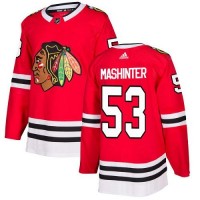 Adidas Chicago Blackhawks #53 Brandon Mashinter Red Home Authentic Stitched NHL Jersey