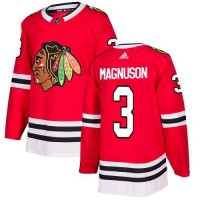 Adidas Chicago Blackhawks #3 Keith Magnuson Red Home Authentic Stitched NHL Jersey