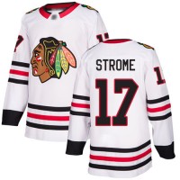 Adidas Chicago Blackhawks #17 Dylan Strome White Road Authentic Stitched NHL Jersey