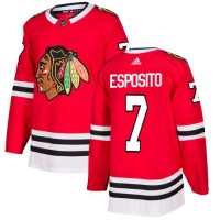 Adidas Chicago Blackhawks #7 Tony Esposito Red Home Authentic Stitched NHL Jersey