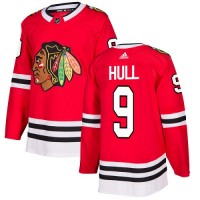 Adidas Chicago Blackhawks #9 Bobby Hull Red Home Authentic Stitched NHL Jersey