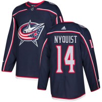 Adidas Blue Columbus Blue Jackets #14 Gustav Nyquist Navy Blue Home Authentic Stitched NHL Jersey