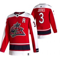 Columbus Blue Columbus Blue Jackets #3 Seth Jones Red Men's Adidas 2020-21 Reverse Retro Alternate NHL Jersey