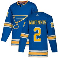 Adidas St. Louis Blues #2 Al MacInnis Light Blue Alternate Authentic Stitched NHL Jersey