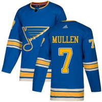 Adidas St. Louis Blues #7 Joe Mullen Light Blue Alternate Authentic Stitched NHL Jersey