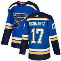 Adidas St. Louis Blues #17 Jaden Schwartz Blue Home Authentic Stitched NHL Jersey