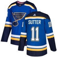 Adidas St. Louis Blues #11 Brian Sutter Blue Home Authentic Stitched NHL Jersey