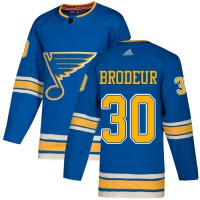 Adidas St. Louis Blues #30 Martin Brodeur Light Blue Alternate Authentic Stitched NHL Jersey