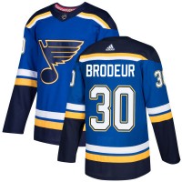 Adidas St. Louis Blues #30 Martin Brodeur Blue Home Authentic Stitched NHL Jersey