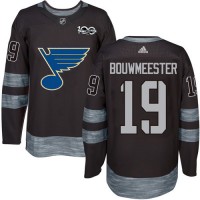 Adidas St. Louis Blues #19 Jay Bouwmeester Black 1917-2017 100th Anniversary Stitched NHL Jersey