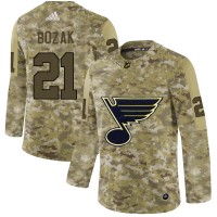 Adidas St. Louis Blues #21 Tyler Bozak Camo Authentic Stitched NHL Jersey