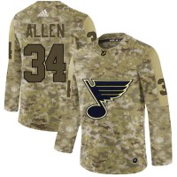 Adidas St. Louis Blues #34 Jake Allen Camo Authentic Stitched NHL Jersey