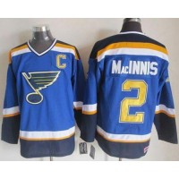 St. Louis Blues #2 Al MacInnis Light Blue CCM Throwback Stitched NHL Jersey