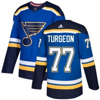 Adidas St. Louis Blues #77 Pierre Turgeon Blue Home Authentic Stitched NHL Jersey