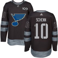 Adidas St. Louis Blues #10 Brayden Schenn Black 1917-2017 100th Anniversary Stitched NHL Jersey