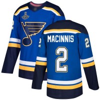 Adidas St. Louis Blues #2 Al MacInnis Blue Home Authentic Stanley Cup Champions Stitched NHL Jersey