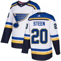 Adidas St. Louis Blues #20 Alexander Steen White Road Authentic Stitched NHL Jersey