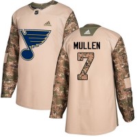 Adidas St. Louis Blues #7 Joe Mullen Camo Authentic 2017 Veterans Day Stitched NHL Jersey