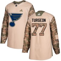 Adidas St. Louis Blues #77 Pierre Turgeon Camo Authentic 2017 Veterans Day Stitched NHL Jersey