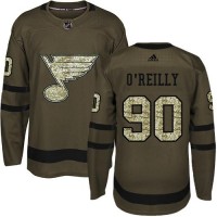 Adidas St. Louis Blues #90 Ryan O'Reilly Green Salute to Service Stitched NHL Jersey