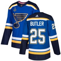 Adidas St. Louis Blues #25 Chris Butler Blue Home Authentic 2019 Stanley Cup Champions Stitched NHL Jersey